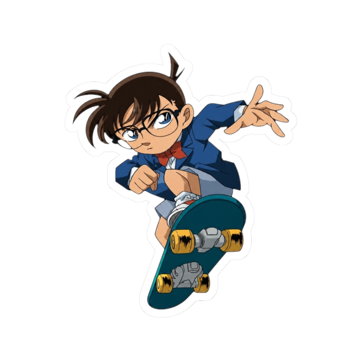 Detective Conan - Old Anime - Conan Edogawa Sticker | Detective Conan / Case Closed - alternate angle 3, merchandise