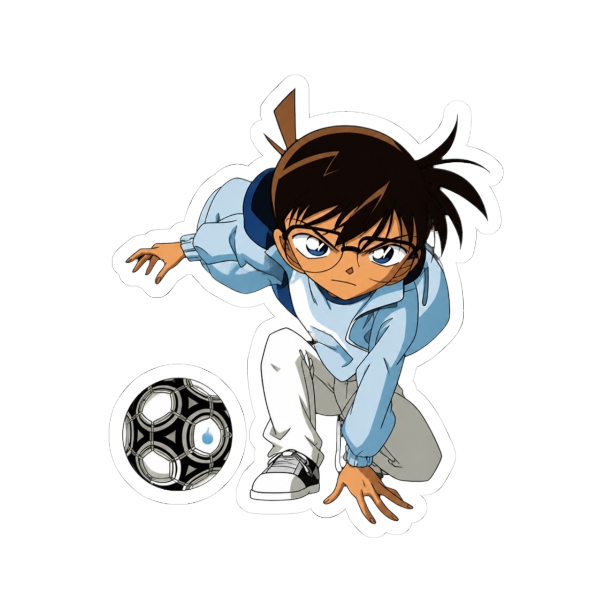 Conan Edogawa Soccer Detective Art Sticker | Detective Conan / Case Closed