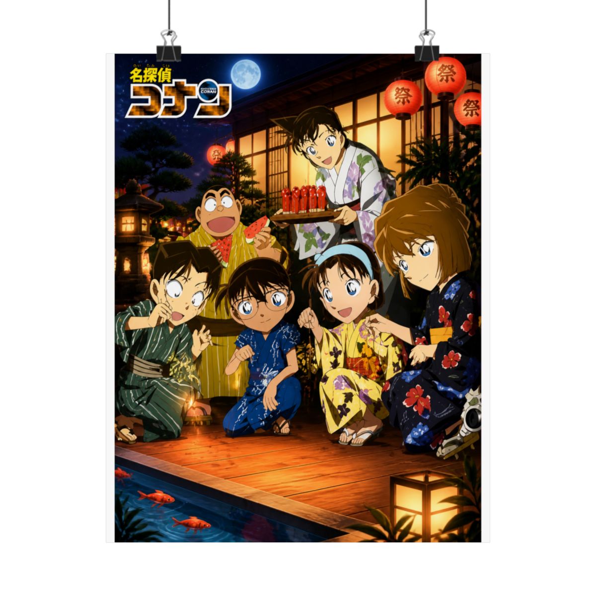 Detective Conan - Case Closed Anime Fabric Wall Scroll Poster (32 x 21) Inches | Detective Conan / Case Closed - alternate angle 5, merchandise