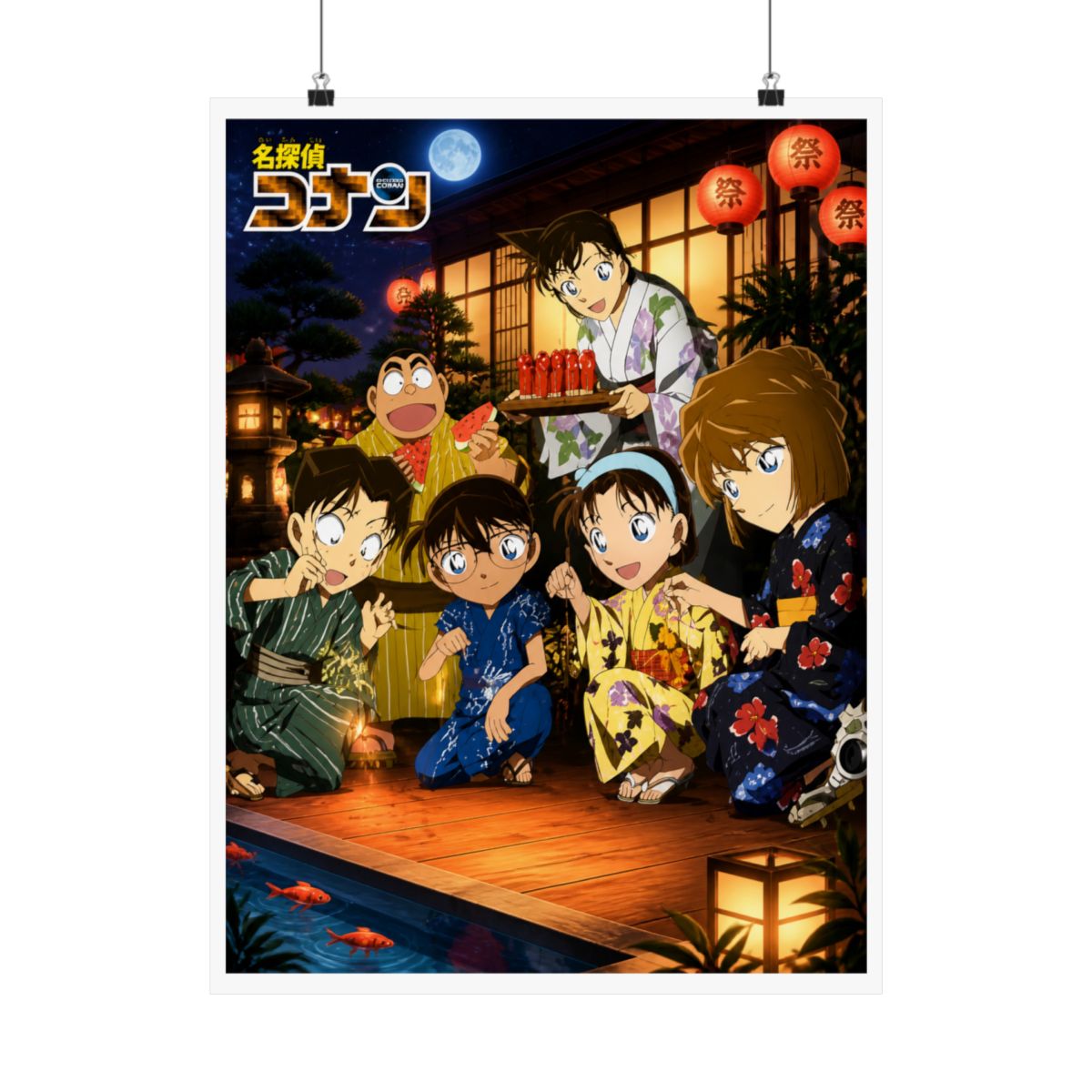 Detective Conan - Case Closed Anime Fabric Wall Scroll Poster (32 x 21) Inches | Detective Conan / Case Closed - alternate angle 1, merchandise